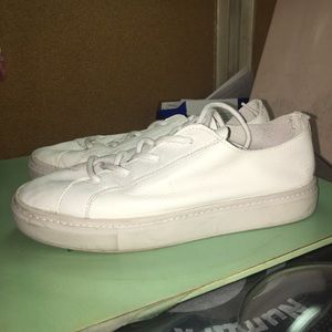 White leather sneakers